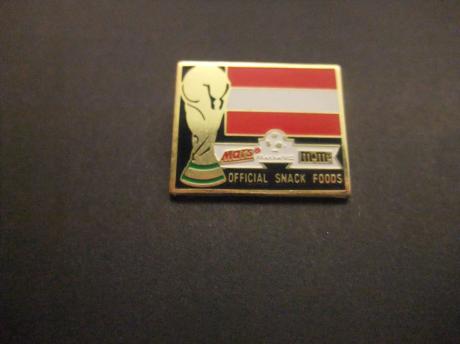 WK voetbal Italië 1990 sponsor M&M Mars deelnemer Oostenrijk